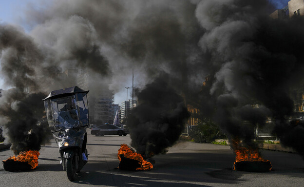 לבנון, שביתה (צילום: AP)