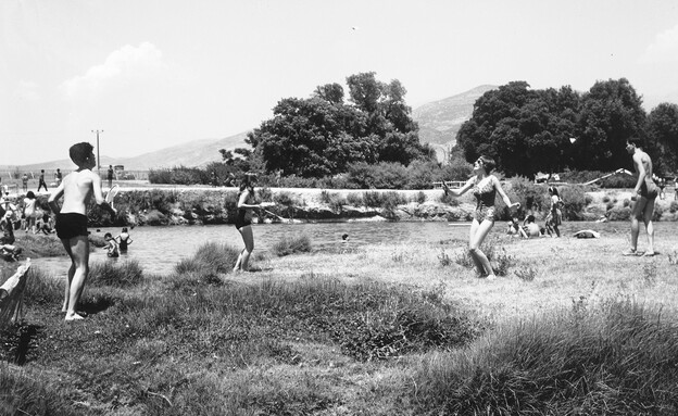 נופשים בחורשת טל 1966 (צילום: אלכס סטרז'מיסטר, ארכיון הצילומים של קק