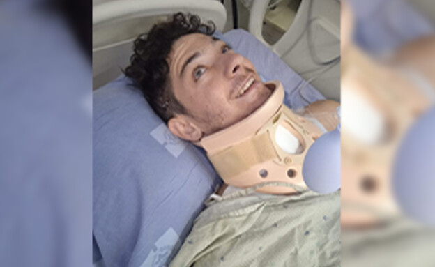 יהודה מטופל בבית החולים לאחר התאונה שעבר