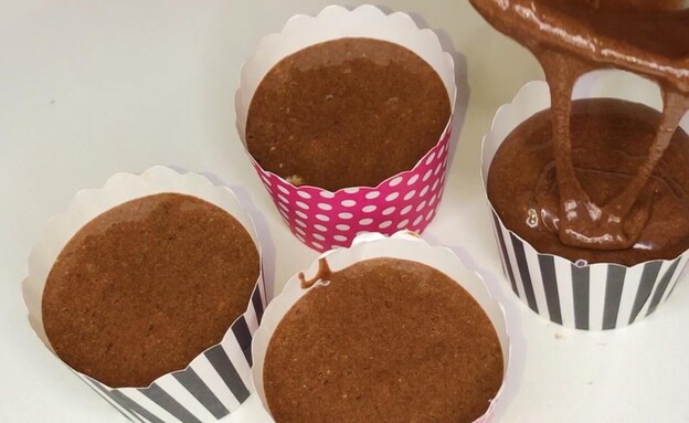 סופלה נוטלה - וככה זה לפני האפייה