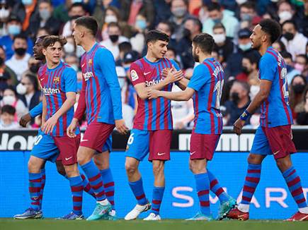 מדוייקים וקטלניים. שחקני ברצלונה (Getty)