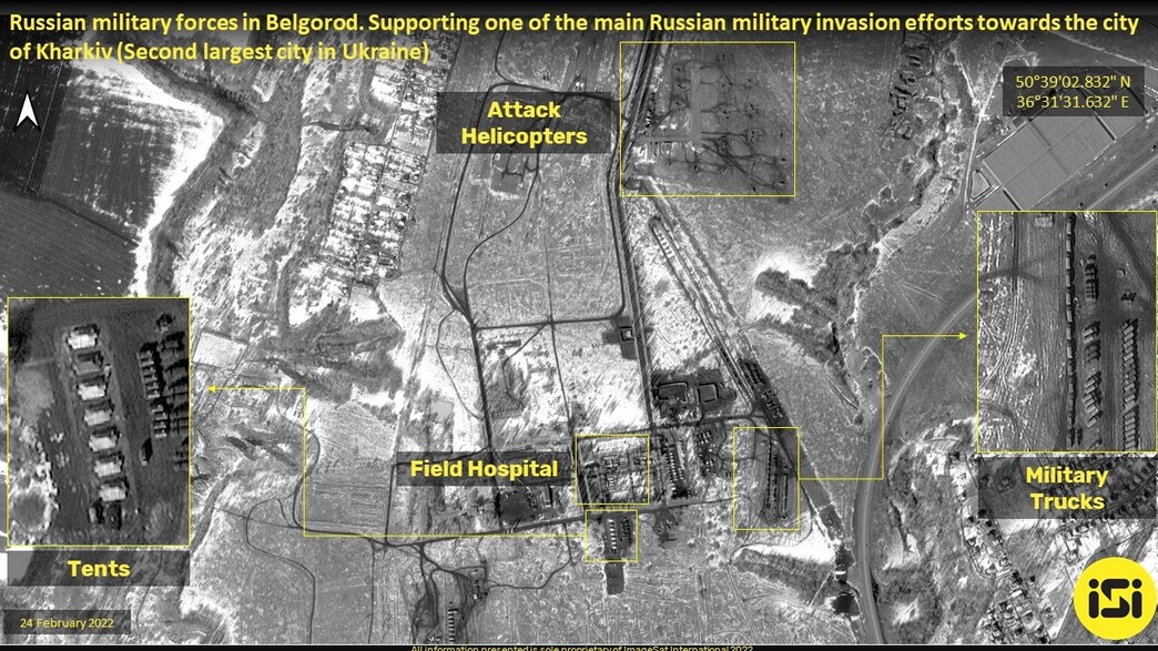 תמונות לוויין חושפות את היערכות הכוחות הרוסיים בשט