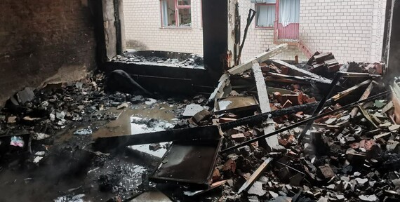 גן ילדים בצ'רניגוריב אחרי הפצצה (צילום: сегодня)