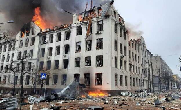 רוסיה תוקפת באוקראינה (צילום: Anadolu Agency, getty images)
