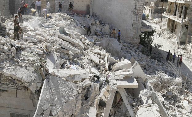 הרס שגרמה פצצת ואקום בסוריה בשנת 2014 (צילום: רויטרס)