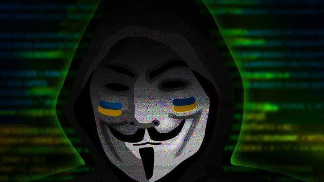 אנונימוס, ההאקרים שתומכים באוקראינה (צילום: Anonymous TV@, מתוך הרשתות החברתיות לפי סעיף 27א' לחוק זכויות יוצרים, twitter)