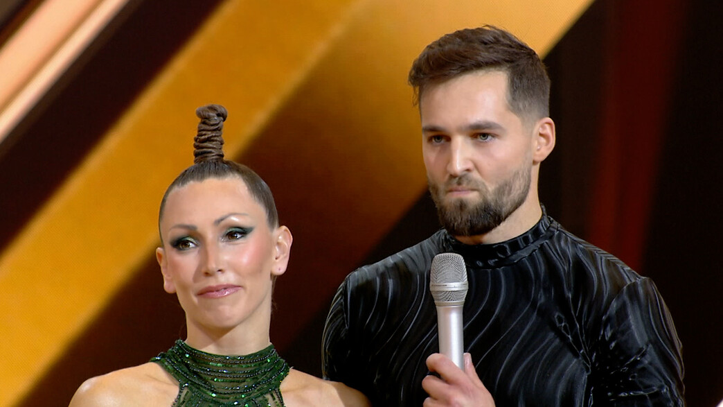 אלכס שטילוב ונינה סולוביוב – פסדובלה  (צילום: רוקדים עם כוכבים, קשת12)