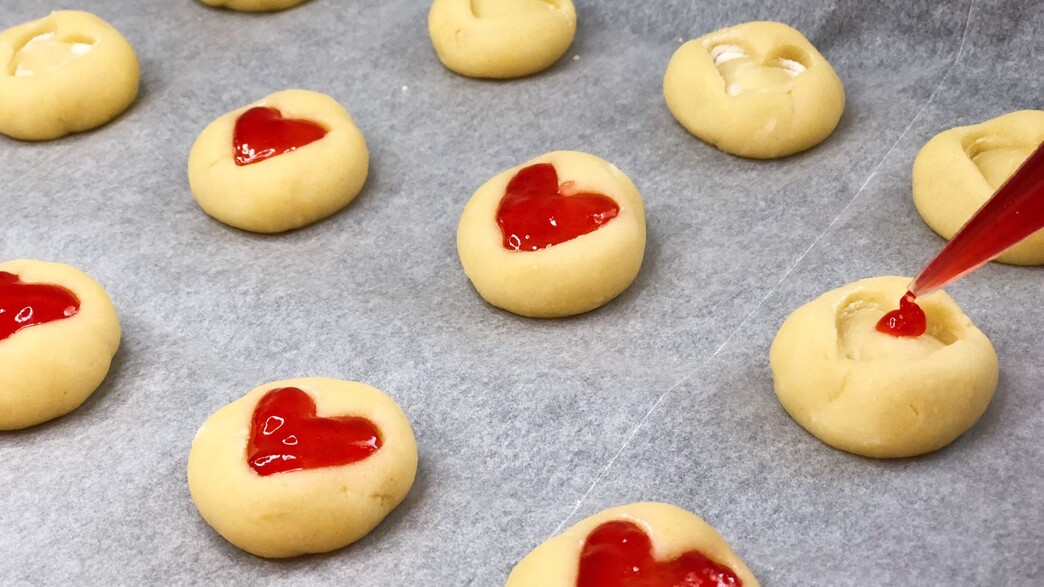 עוגיות ריבה עם טריק