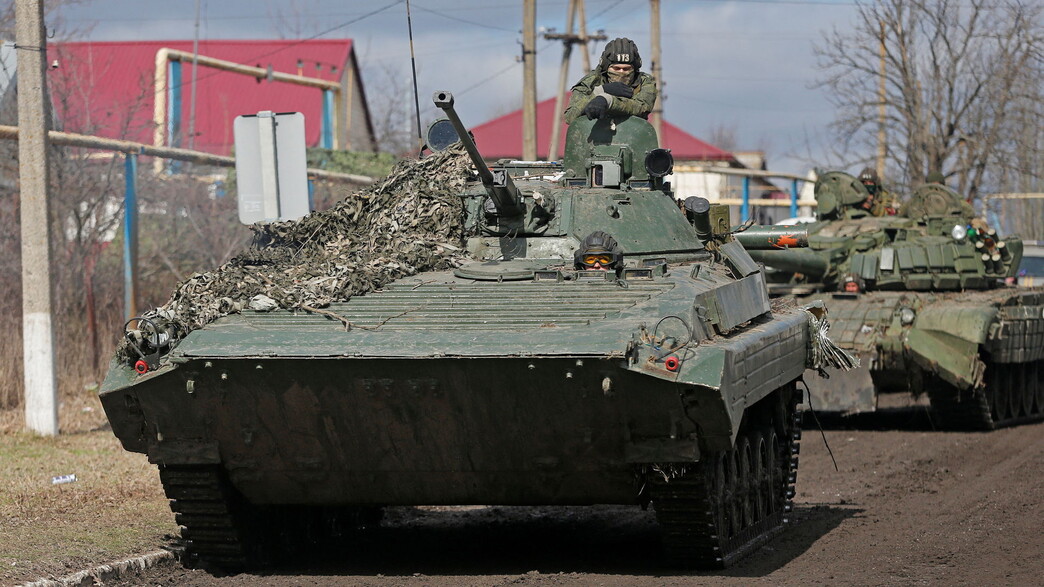 משוריין פרו-רוסי מתקדם באוקראינה