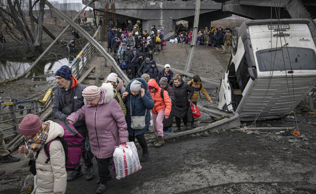 מלחמת רוסיה-אוקראינה קייב (צילום: AP Photo/Vadim Ghirda, File)