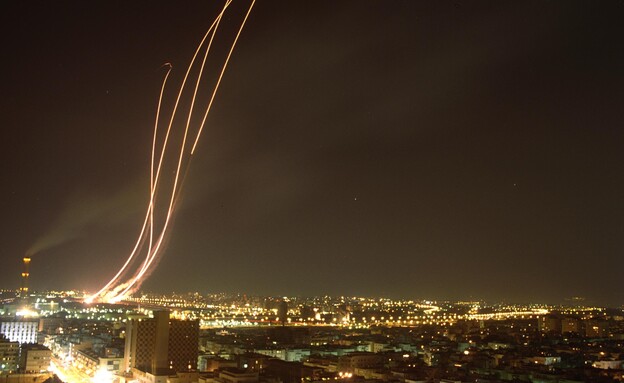 שיגור טילי פטריוט מעל שמי תל אביב, מלחמת המפרץ הראשונה (צילום: נתן אלפרט, לע
