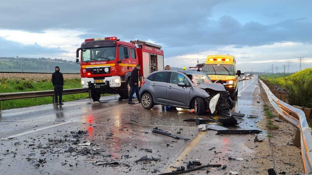 תאונה חזיתית סמוך לכפר יחזקאל