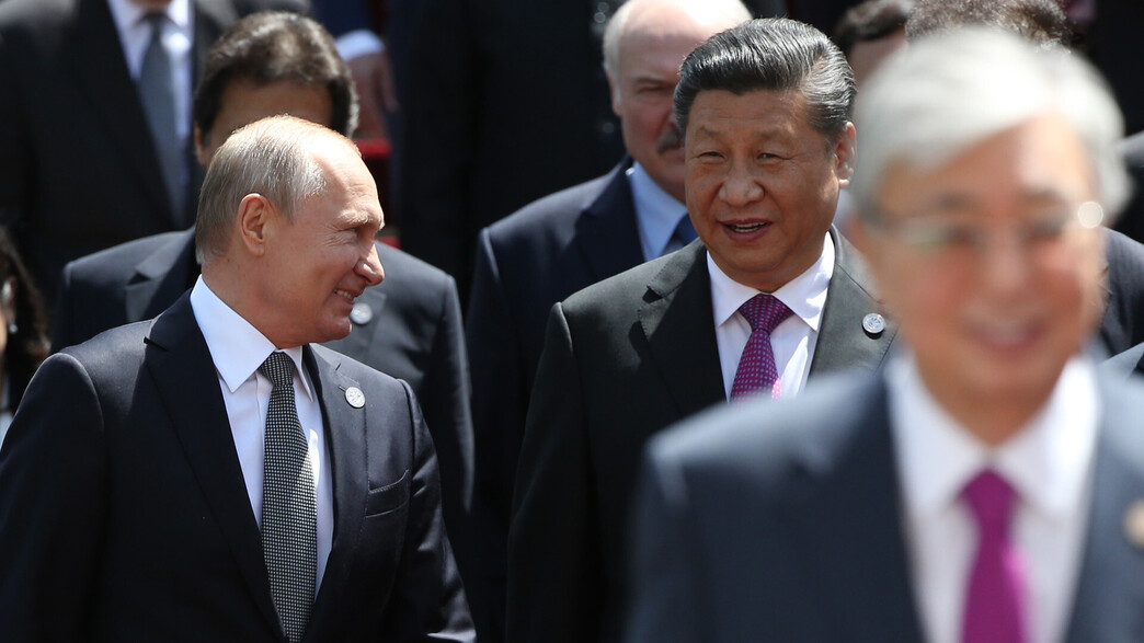 נשיא רוסיה ולדימיר פוטין ונשיא סין שי ג'ינפינג