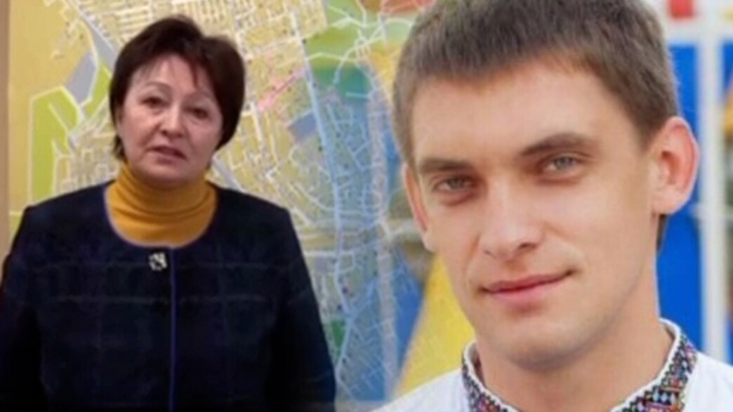 ראשת העיר החדשה וראש העיר הקודם של מליטופול ראשת העיר החדשה וראש העיר הקודם של מליטופול