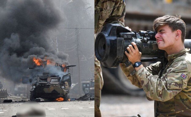 לוחם בריטי, קרבות באוקראינה (צילום: SERGEY BOBOK/AFP/Finnbarr Webster/GettyImages)