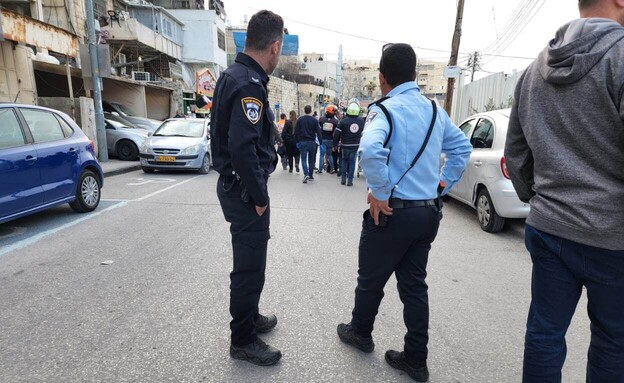 דקירה בשער שכם (צילום: דוברות משטרת ישראל)