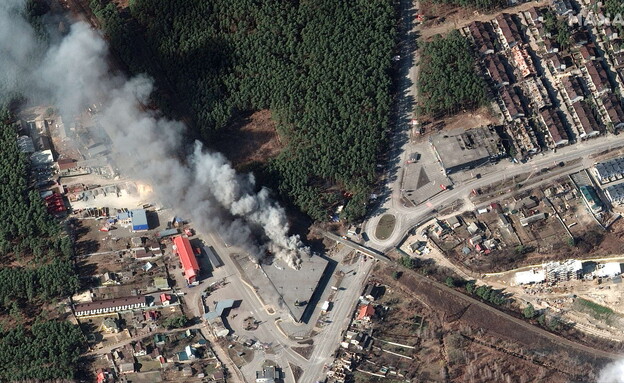 Russian bombing in Hustomal, Kyiv Oblast (Photo: Reuters)