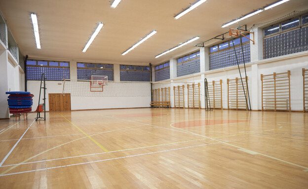 אולם ספורט בבית ספר, אילוסטרציה (צילום: 123rf)