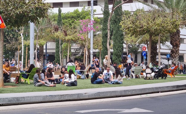 כיכר דיזנגוף, תל אביב (צילום: n12)