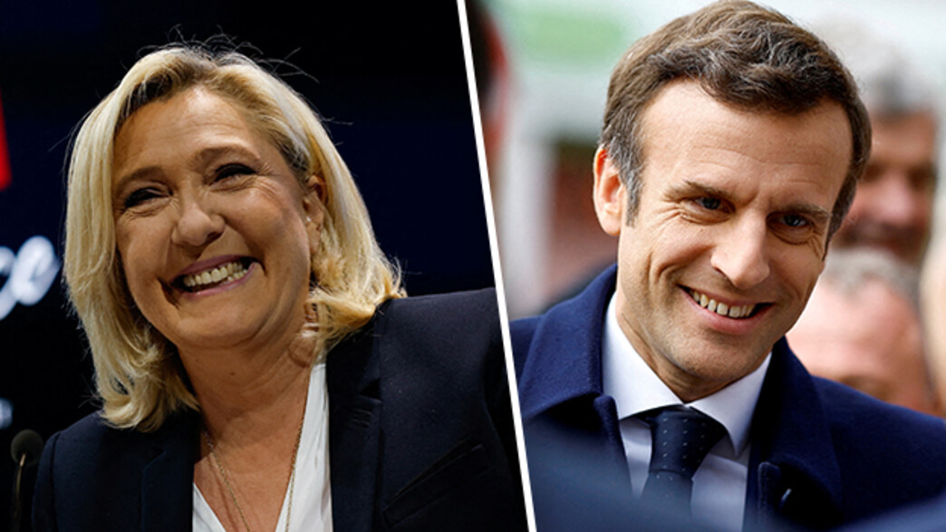 עמנואל מקרון ומארין לה פן