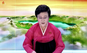 רי צ'ון-הי, קריינית הטלוויזיה הממלכתית של צפון קור (צילום: רויטרס)