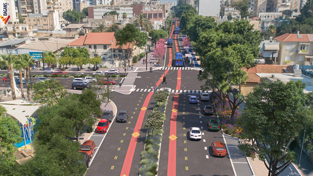 מרכז רחובות יהפוך לרחוב תחבורה ציבורית  (הדמיה: ארקאפקט עדי בואנו בע''מ)