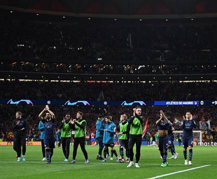 חגיגות בוואנדה מטרופוליטנו. שחקני סיטי יחזרו למדריד גם בחצי הגמר (Getty)