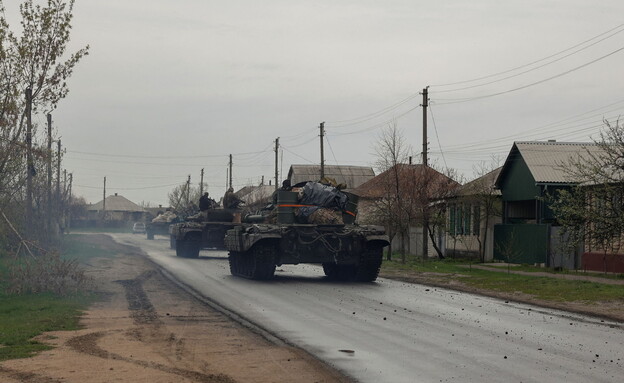 טנק אוקראיני בחבל דונייצק, אוקראינה (צילום: reuters)