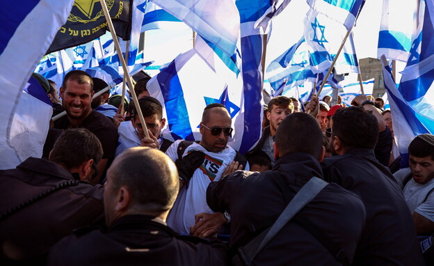 צעדת הדגלים, ירושלים (צילום: רויטרס)
