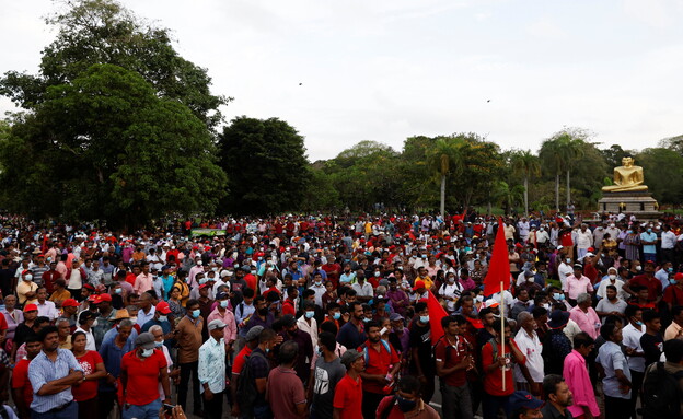הפגנות בסרי לנקה (צילום: רויטרס)