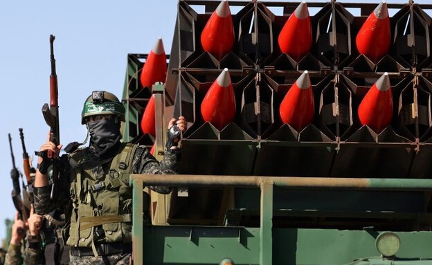 הזרוע הצבאית של החמאס בעזה (צילום: THOMAS COEX/AFP/GettyImages)