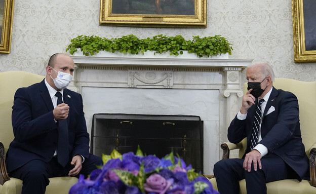 ג'ו ביידן ונפתלי בנט בבית הלבן (צילום: AP)