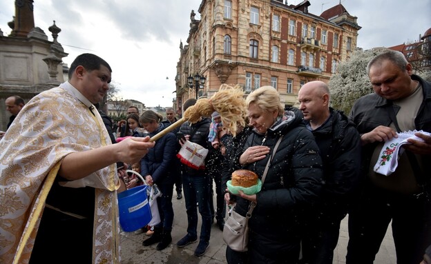 חג הפסחא בלבוב, אוקראינה (צילום: רויטרס)