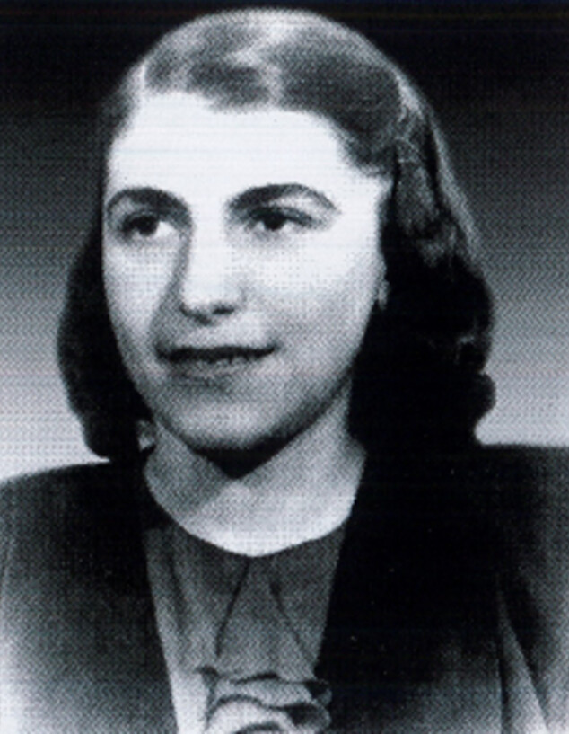 לוסי בציעירותה, 1950 (עיבוד: באדיבות המשפחה)