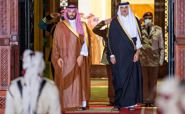 מנהיגי ערב הסעודית וקטר (צילום: reuters)