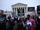 הפגנות מול בית המשפט העליון בארה"ב, נגד איסור הפלות (צילום: getty images)