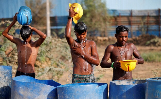 גל חום בהודו (צילום: reuters)
