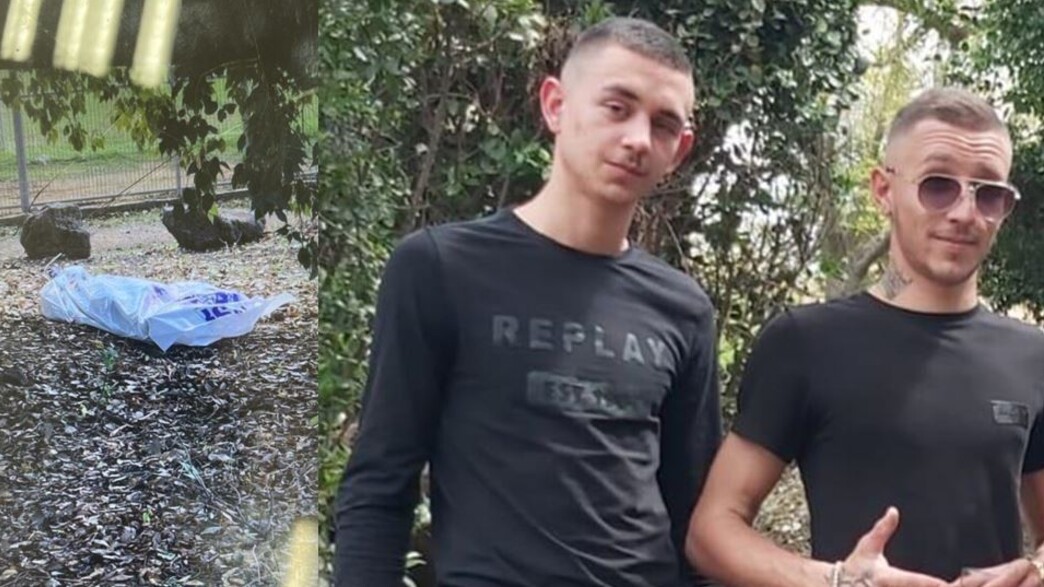 דוד מיכאלוב (מימין) וליאון, משמאל זירת מציאת הגופה