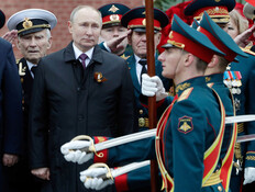 ולדימיר פוטין במצעד הניצחון, רוסיה (צילום: ap)