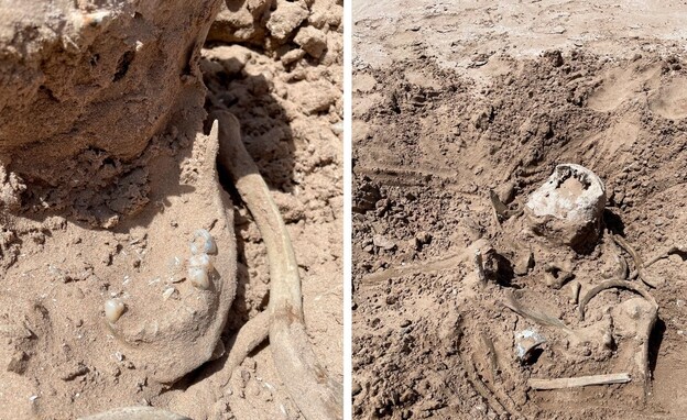 שרידי אדם שהתגלו באגם (צילום: משטרת לאס וגאס)