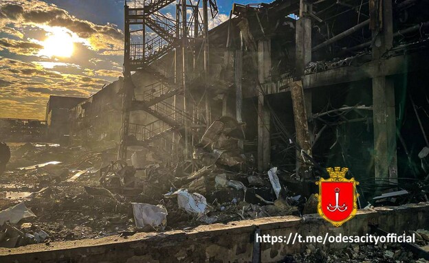 ההרס באודסה (צילום: כוחות הביטחון באודסה)