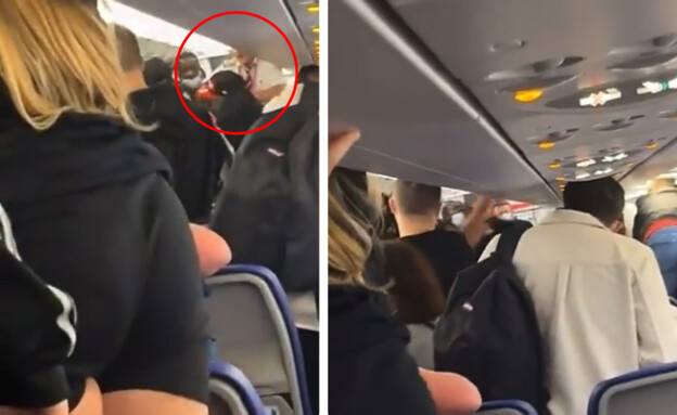 Mass brawl on flight from England to Crete
