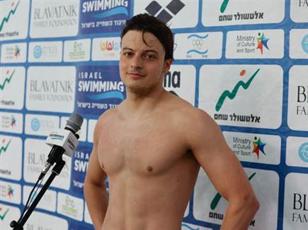 תומר פרנקל. קבע שיא אישי (גיא יחיאלי, באדיבות איגוד השחייה)