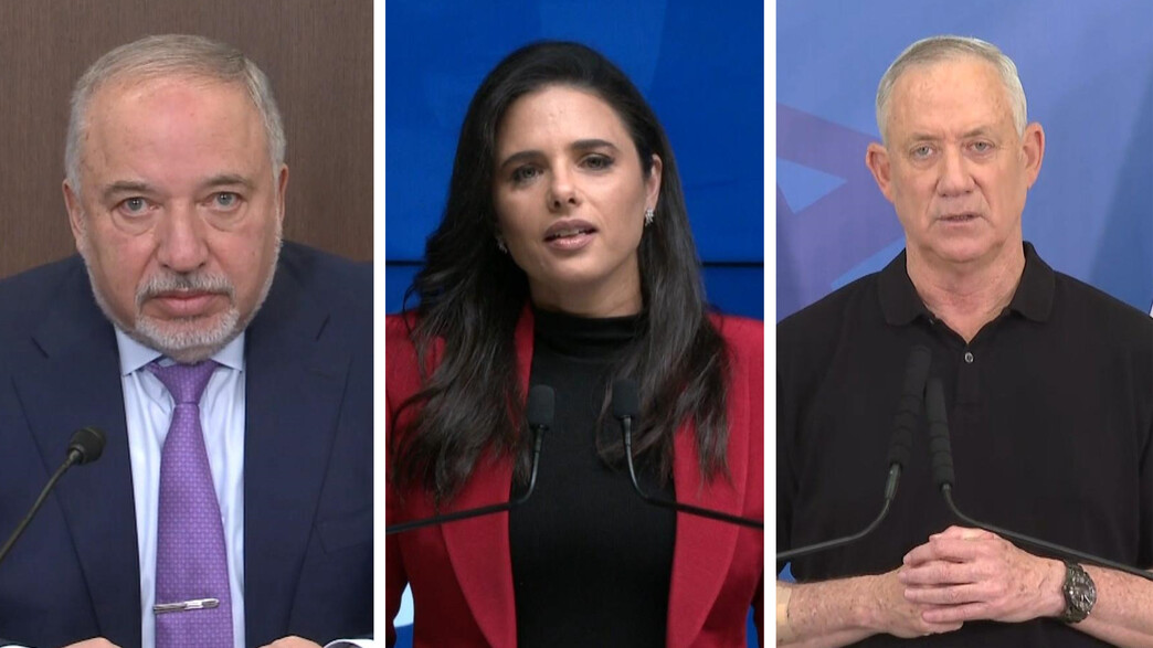 בני גנץ, איילת שקד, אביגדור ליברמן