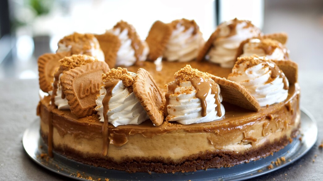 עוגת גבינה לוטוס אפויה עוגת גבינה לוטוס אפויה