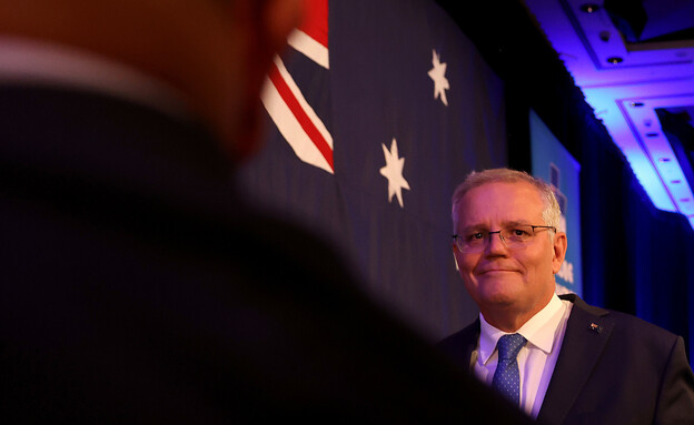 ראש הממשלה היוצא של אוסטרליה, סקוט מוריסון (צילום: Asanka Ratnayake/Getty Images)