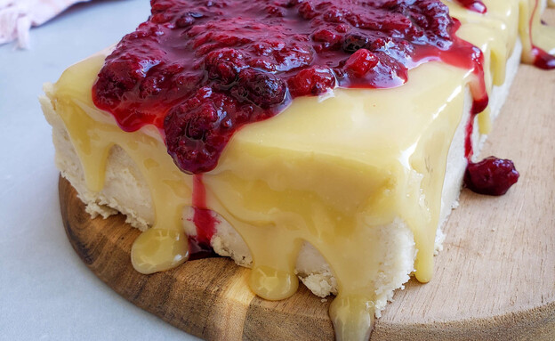 עוגת גבינה טבעונית ללא גלוטן (צילום: סיון טרם)