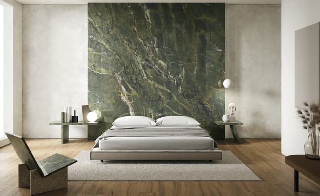 קירות ירוקים החממה מתחם העיצוב אריחי גרניט פורצלן  (צילום: החממה, יח"צ)