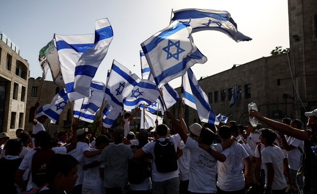 מצעד הדגלים בירושלים (צילום: רויטרס)