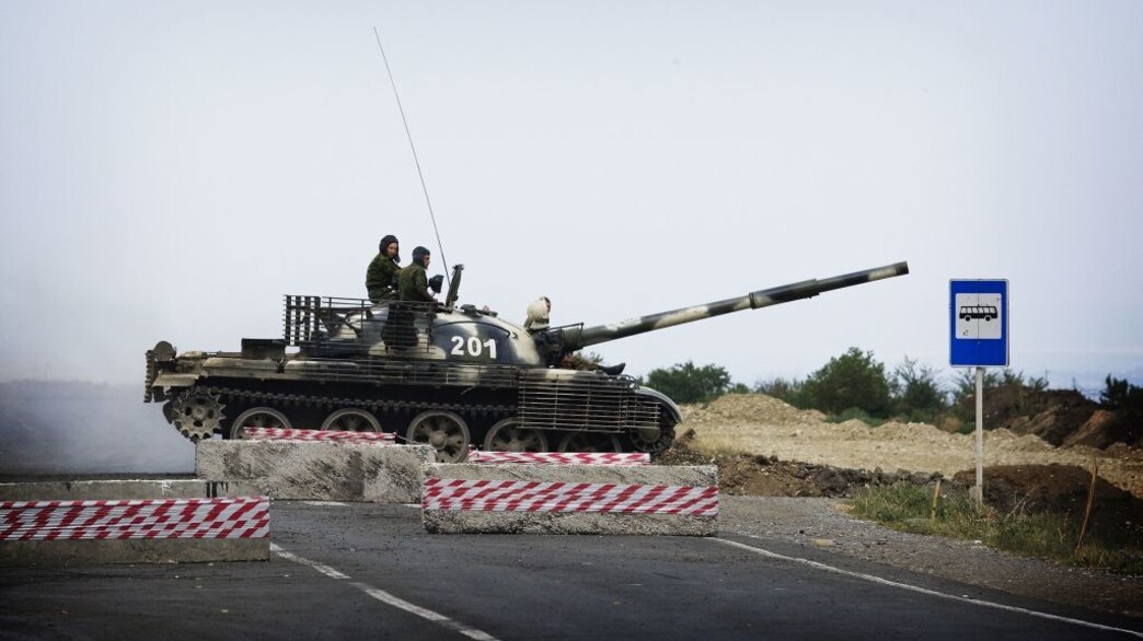 הטנק הרוסי (צילום: MARCO LONGARI/AFP/GettyImages)
